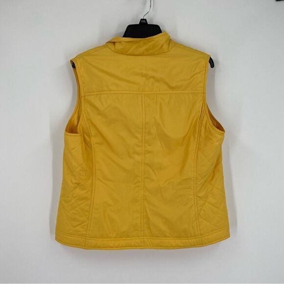 Chico’s Women’s Zipper Front Yellow Vest size 2 (L) - Picture 3 of 3
